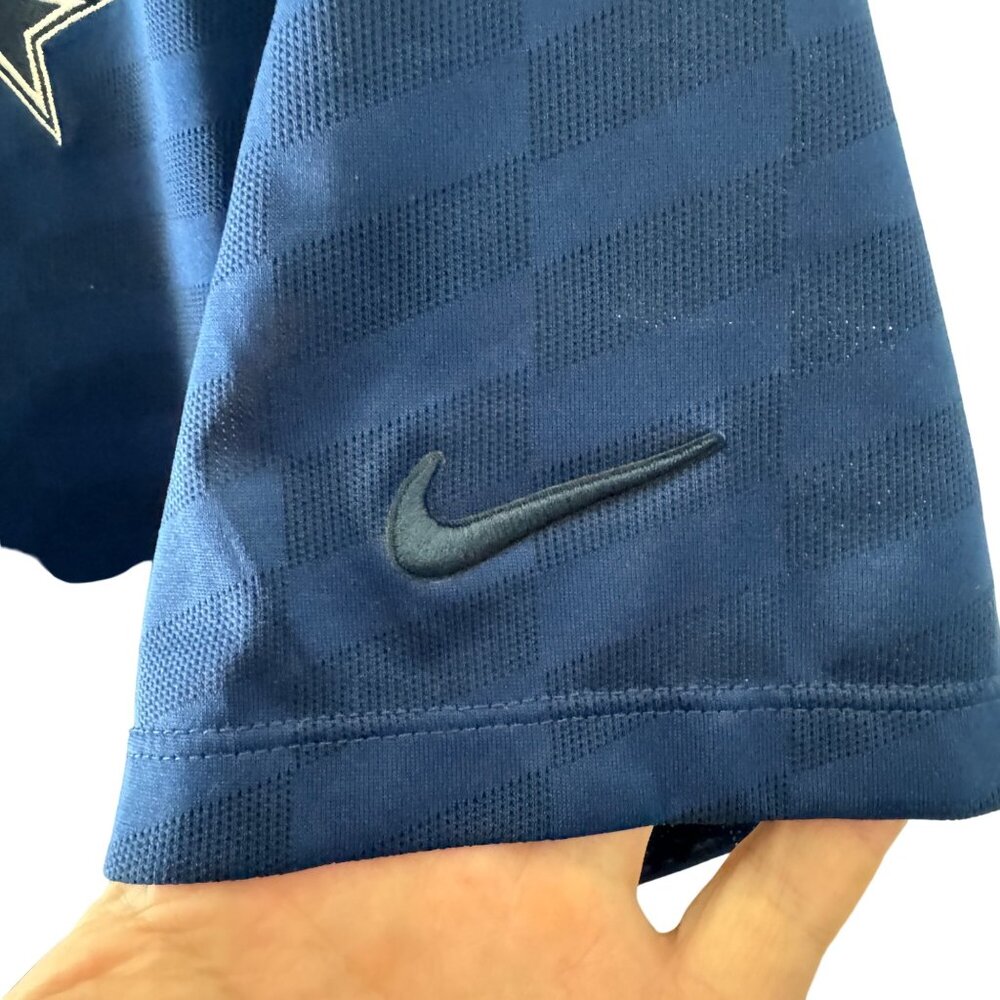 Nike Dri Fit Dallas Cowboy Blue SS Polo Shirt Men's Standard Fit Logo, Size M - Picture 5 of 7